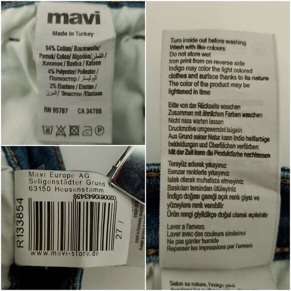 Mavi Jeans Angie Distressed Printed Skinny Jeans - Picture 9 of 9